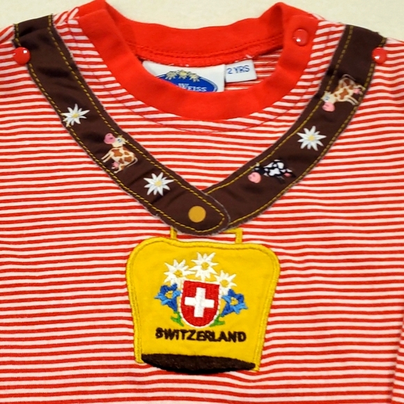 Adorable Swiss Cow Bell Long Sleeve Tshirt - Picture 2 of 7